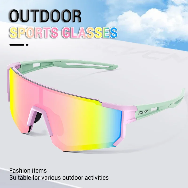 SCVCN New Outdoor Cycling Sunglasses Men MTB Driving Bike Glasses Sports Climbing Protective Glasses Women Bicycle UV400 Goggles