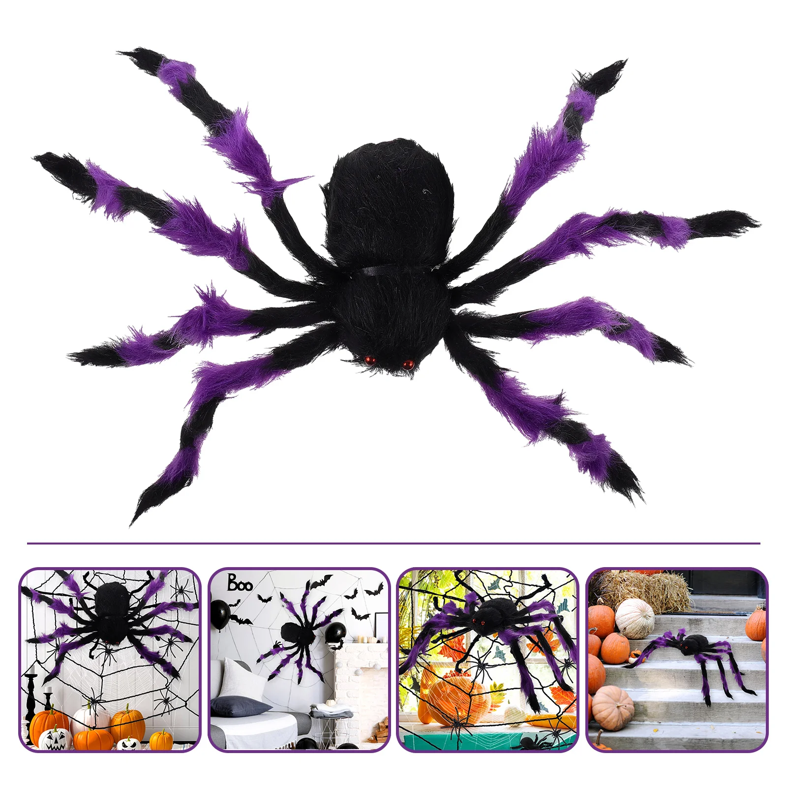 Spider Toy Halloween Spiders Decorate Giant Fake Bold Wool Party Layout Prop for Haunted House Simulation