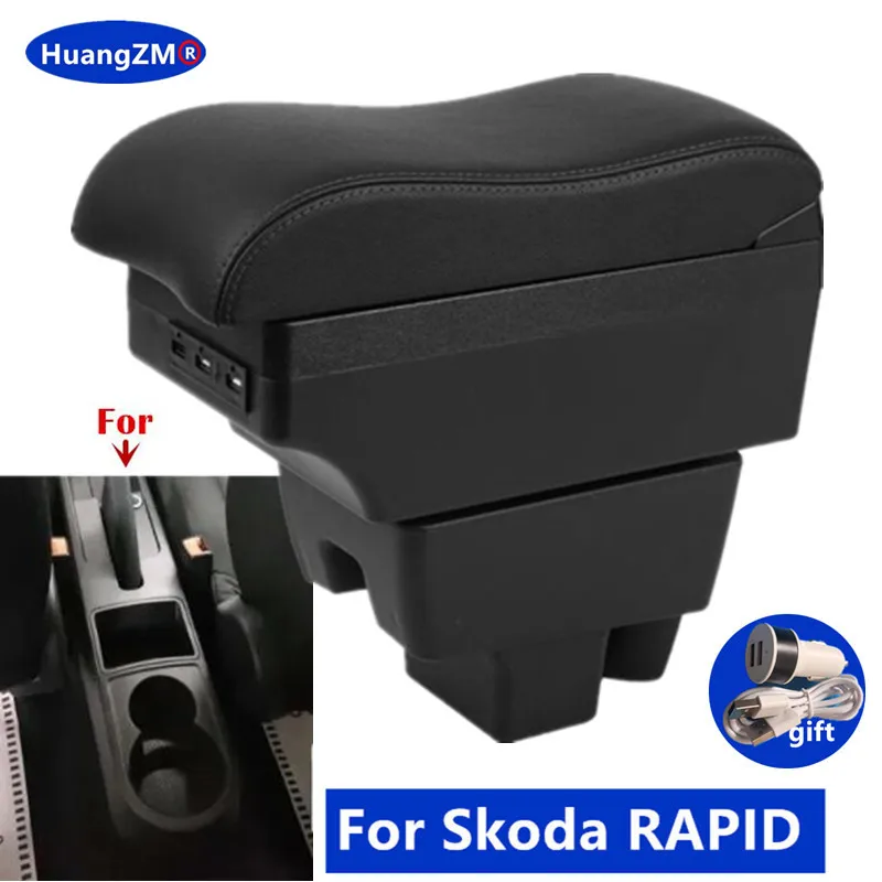 

Car Armrest Box For Skoda RAPID Armrest For Volkswagen New Polo Storage Box Interior Dedicated Retrofit Car Accessories