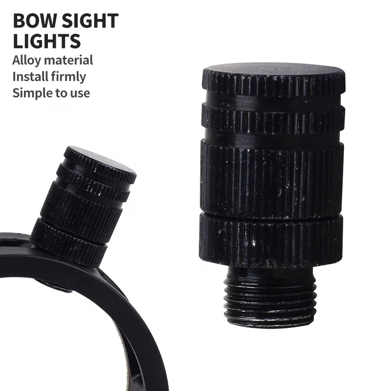 Archery Hunting Target Compound Bow Optic Sight Compound Bow Universal Fit Standard  9mm Thread  Blue LED Sight Light
