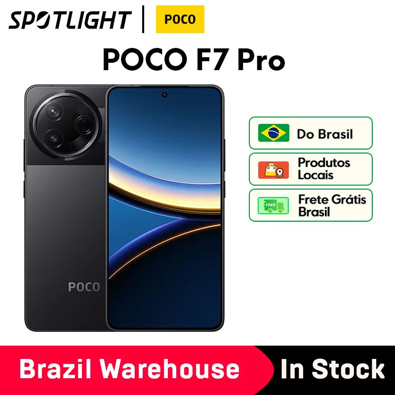 【BR Warehouse】POCO F7 Pro Versão Global Smartphone NFC Snapdragon ®   8 Gen 3 6000mAh 6,67" 2K AMOLED Display 90W HyperCharge 5G