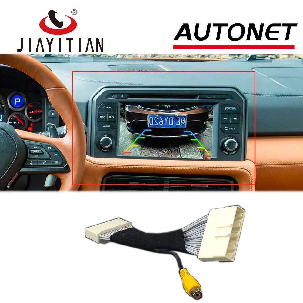 

JIAYITIAN C40 Pins Rear View Camera Adapter Cable For Nissan Skyline V37 2017 2018 2019 Reversing camera work with Factory UNit