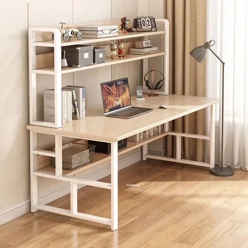 

Nordic Modern Computer Desks Home Bookshelf Integrated Table Desktop Gaming Desks Simple Student Writing Desk Office Furniture R