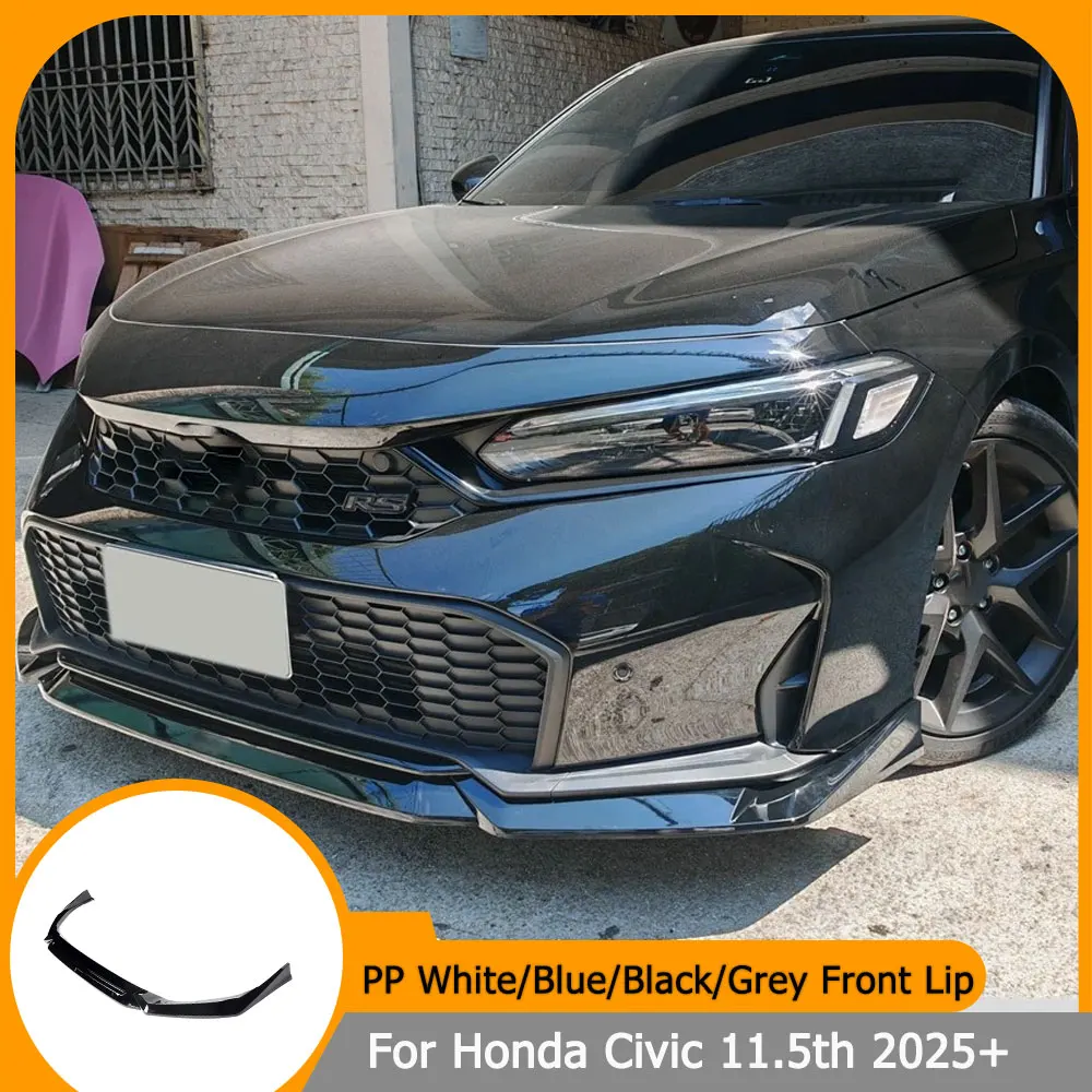 

Car Front Bumper Lip Spoiler for Honda Civic 11.5th 2025UP PP Front Lip Chin Apron Body Kits Not for Type R