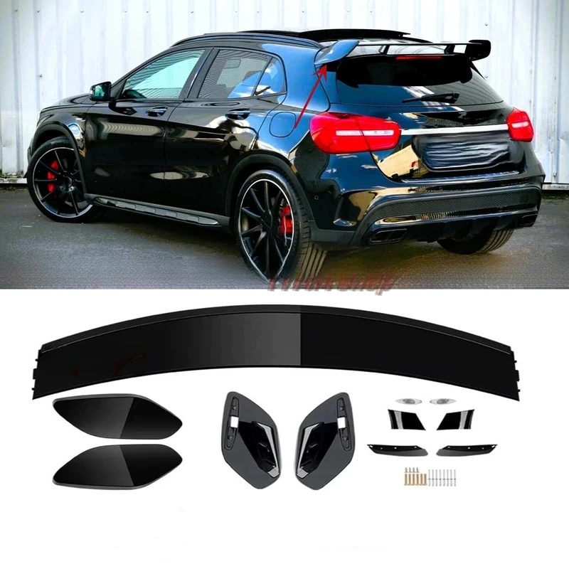 Auto Parts Glossy Black Rear Trunk Spoiler Tail Wing For GLA Class X156 GLA180 GLA200 GLA250 GLA45 R-Line 2014-2018