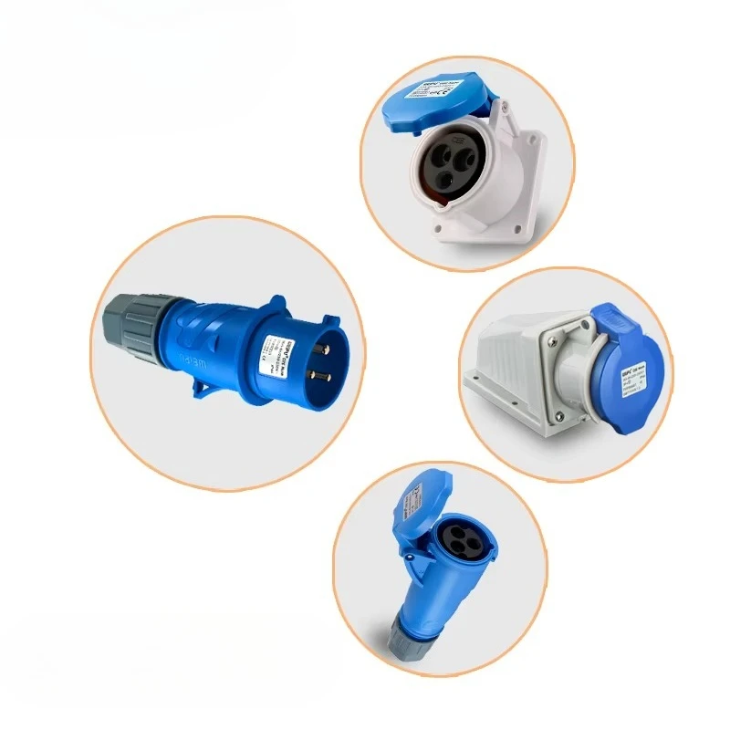 سدادات الطاقة الصناعية 3P/4P/5P مقبس CEE 230 فولت/400 فولت 16A اتصالات نحاسية الحالية المقننة