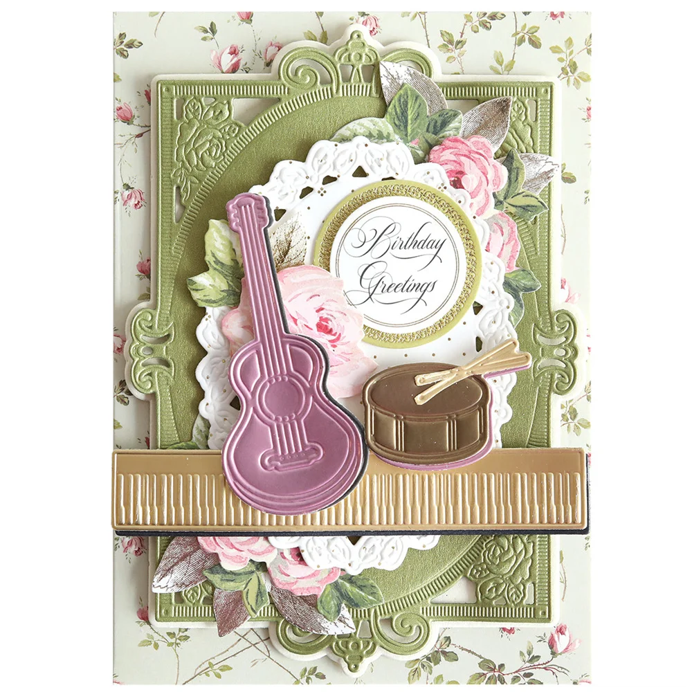 Music 3D Scene Dies Valentine\'s Day Metal Cutting Dies DIY Scrapbooking Photo Album Decorative Embossing Paper Card Crafts