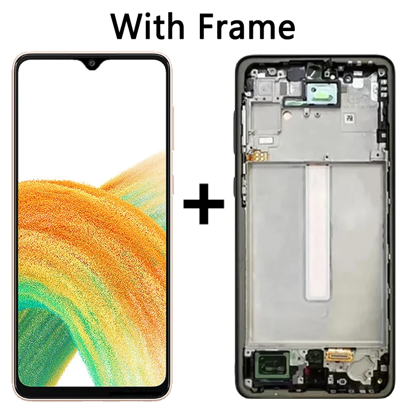 Super AMOLED with Fingerprint For Samsung A33 5G LCD SM-A336E, SM-A336B, SM-A336M Display Touch Screen Digitizer Assembly