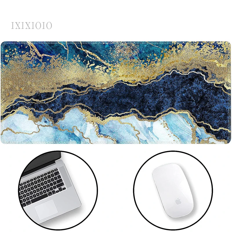 Gold Strata Liquid Mouse Pad Gaming XL Custom Computer New Mousepad XXL Playmat MousePads Natural Rubber Soft Carpet Mice Pad