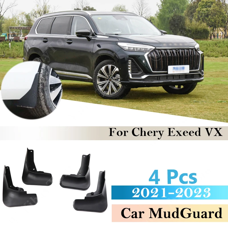 

4pcs Mudflaps For Chery Exeed VX 2021 2022 2023 Car Mudguards Fender Mud Flap Guard Splash Mudguard Auto Styline Front Rear