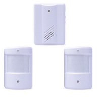 2V1 Wireless Alarm Guest Welcome Chime Door Bell PIR Motion Sensor For Shop Entry Company Security Protection Alarm Doorbell