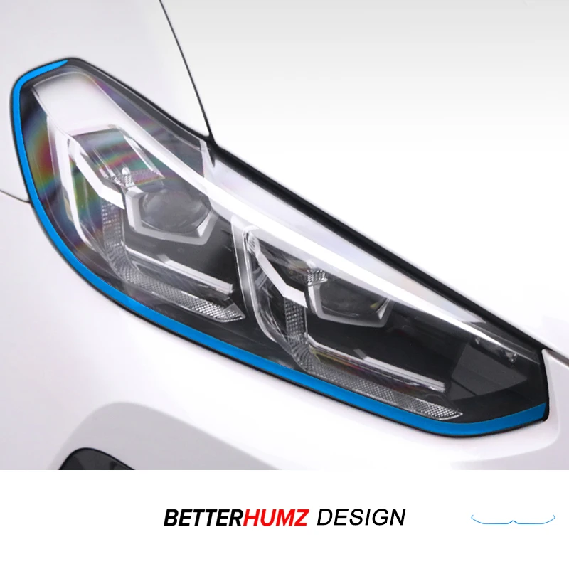 Für BMW X3 G01 G08 X4 G02 2017-2024 Auto Styling Scheinwerfer Augenbraue Streifen PET Farbe Ändern Film Aufkleber Tuning decor Zubehör