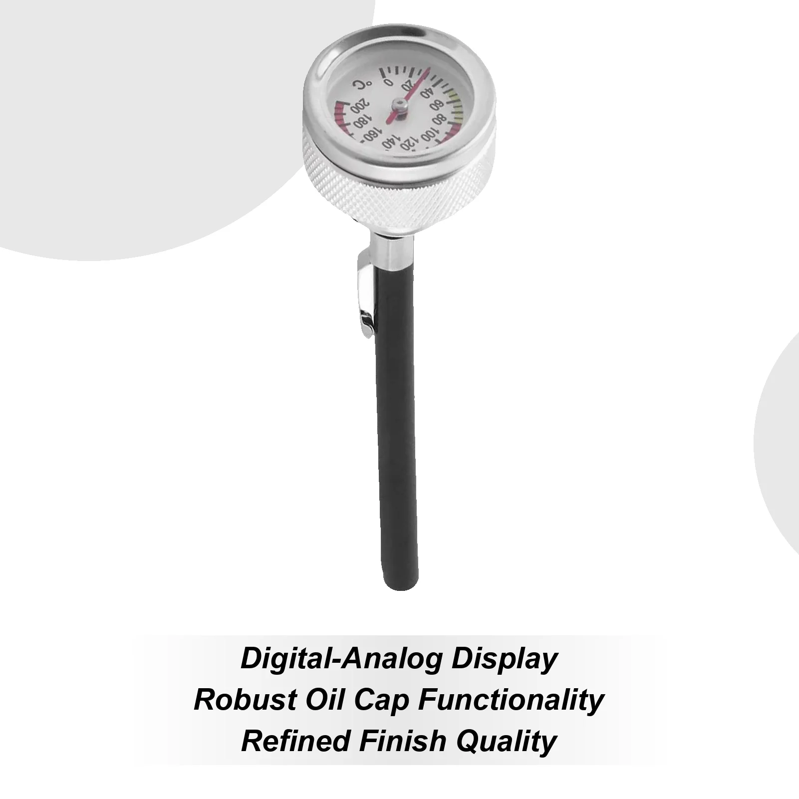 For For M20 X 2.5 Oil Tank Cap Motorcycle Accessories With Temperature Gauge Motorbike Matte Metal Tank Cover For Motorcycling