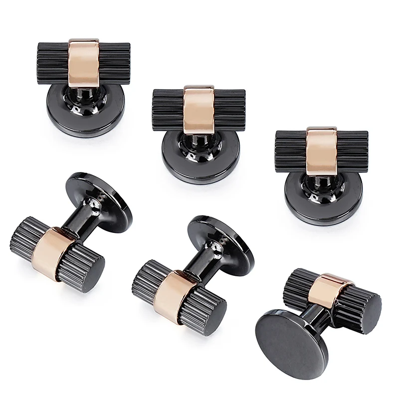 HAWSON Cufflinks and Studs Set for Mens,Cylinder Cuff Tuxedo shirt  Studs Set for Mens, Wedding Stylish Accessories Gifts