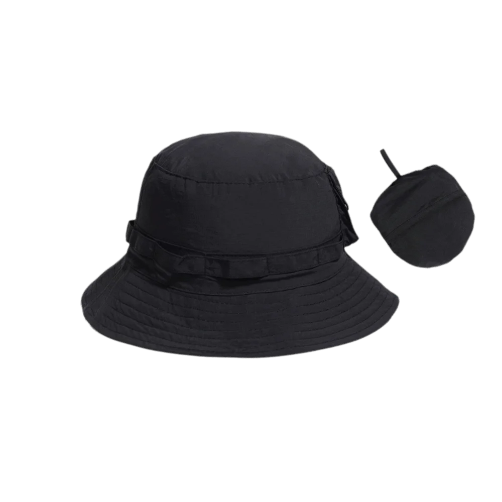Anti-UV Foldable Bucket Hat Breathable With Storage Bag Quick Drying Fisherman Hat Polyester Pocket Design Sun Protection Hat