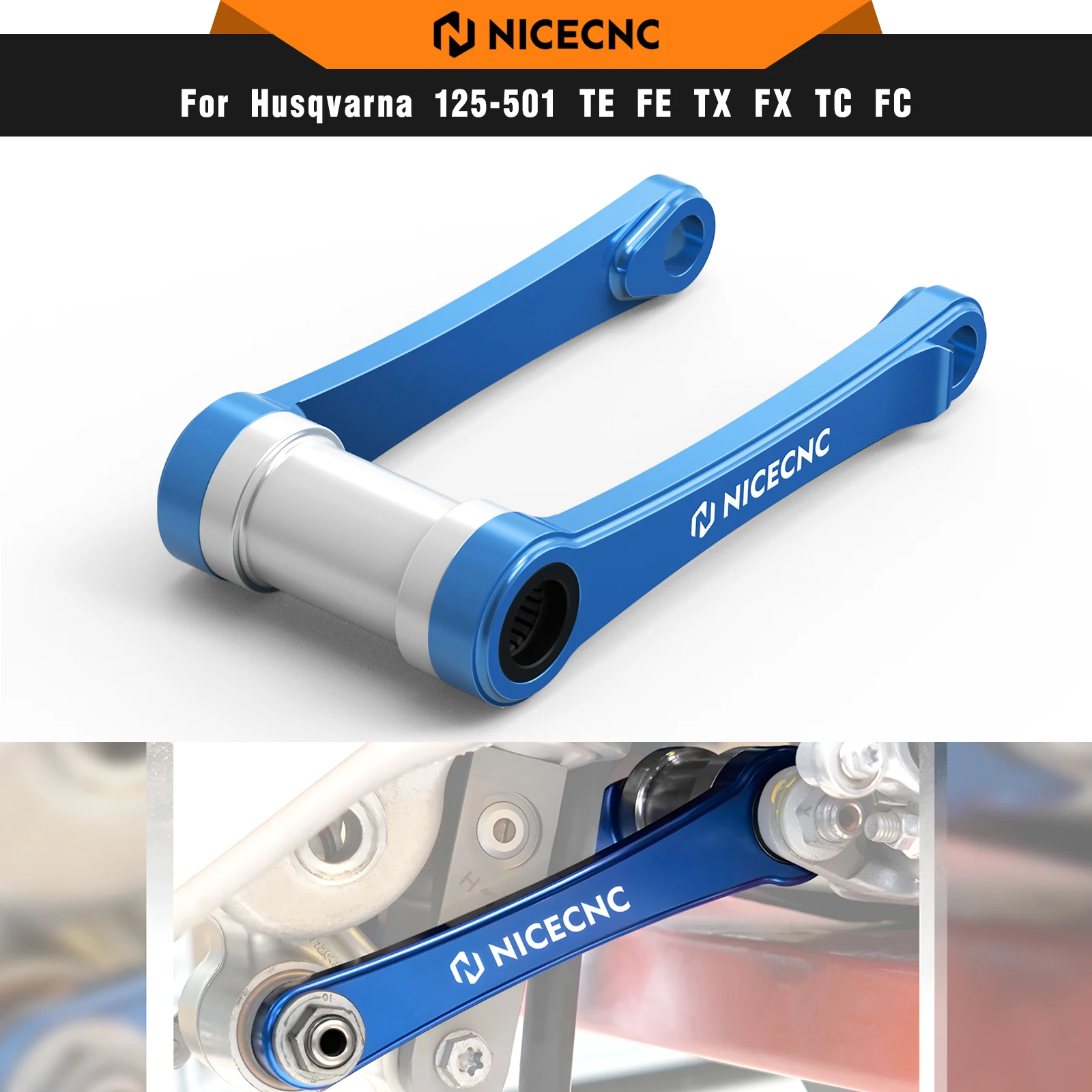 

NICECNC для Husqvarna TE 300 TE 250 FE 350 FE 450 2020-2023 Регулируемая понижающая тяга 10-30 мм для KTM SXF 450 GasGas EC 300