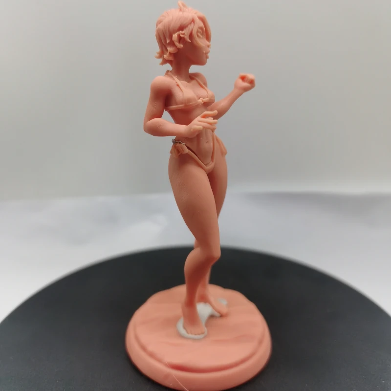 90 mm, Maßstab 1:24, bezauberndes, avantgardistisches, trendiges Mädchen, DIY-Szene, Kunstharzfigur, Modellbausatz, unmontierte, unbemalte Statuetten, Spielzeug