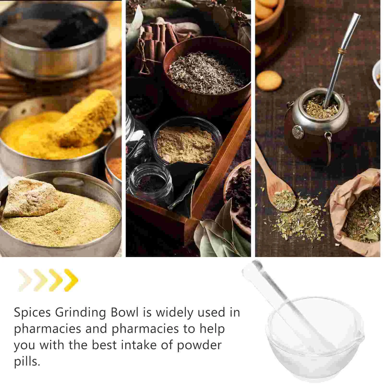 Safemend Household Pestle Manual Crush Pot for Kitchen Chemical Grinding Bowl Glass Medicine