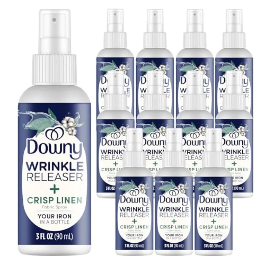 

Downy Wrinkle Release Spray Travel Size, All In One Formula, Removes Wrinkles, Static and Odor Eliminator, Light Fresh Scent, 3