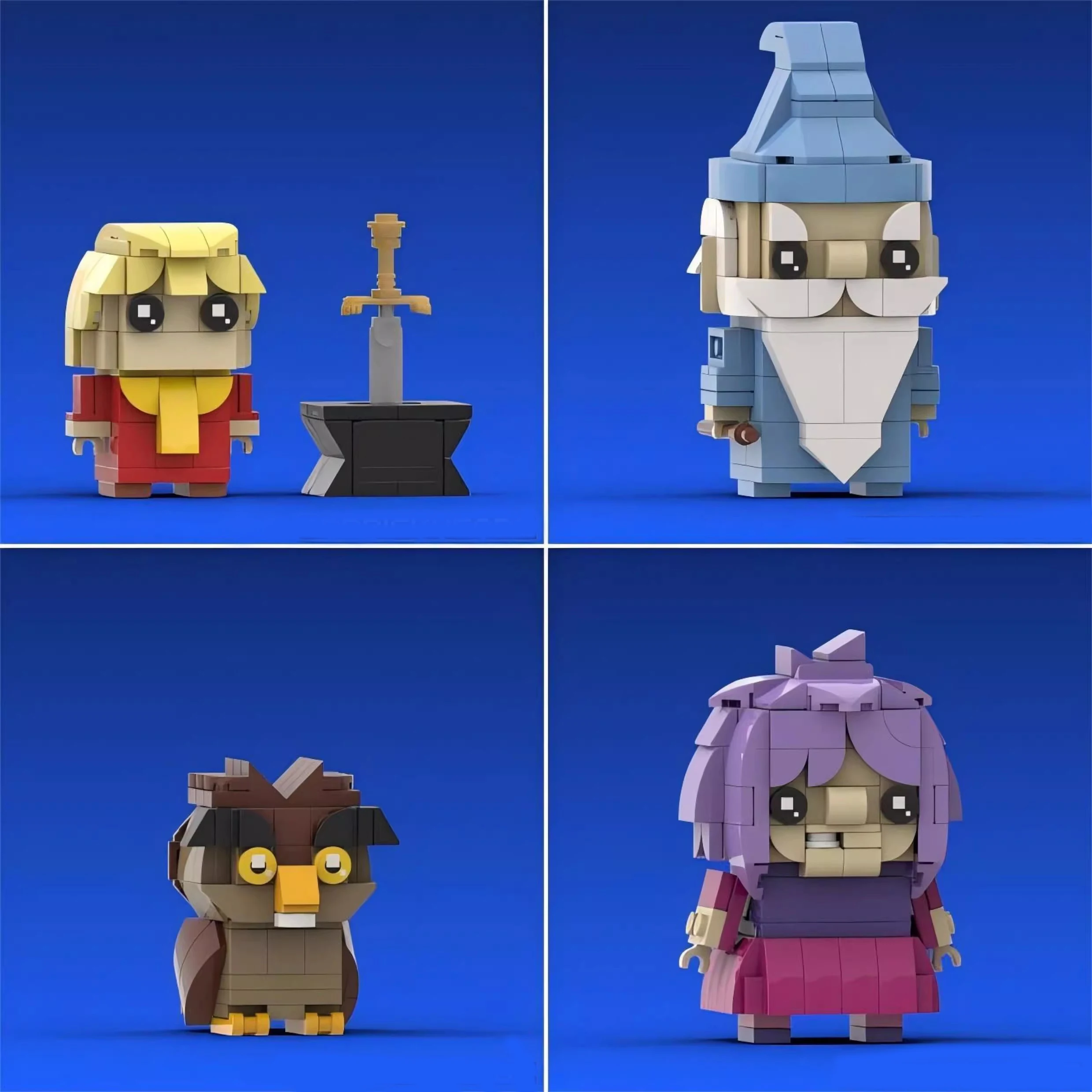 MOC Beliebtes Spiel Stein-Schwert Actionfiguren Baustein-Set Arthur Merlin Cartoon-Puppen-Modell DIY Kinderspielzeug Geburtstagsgeschenke – Detail 1