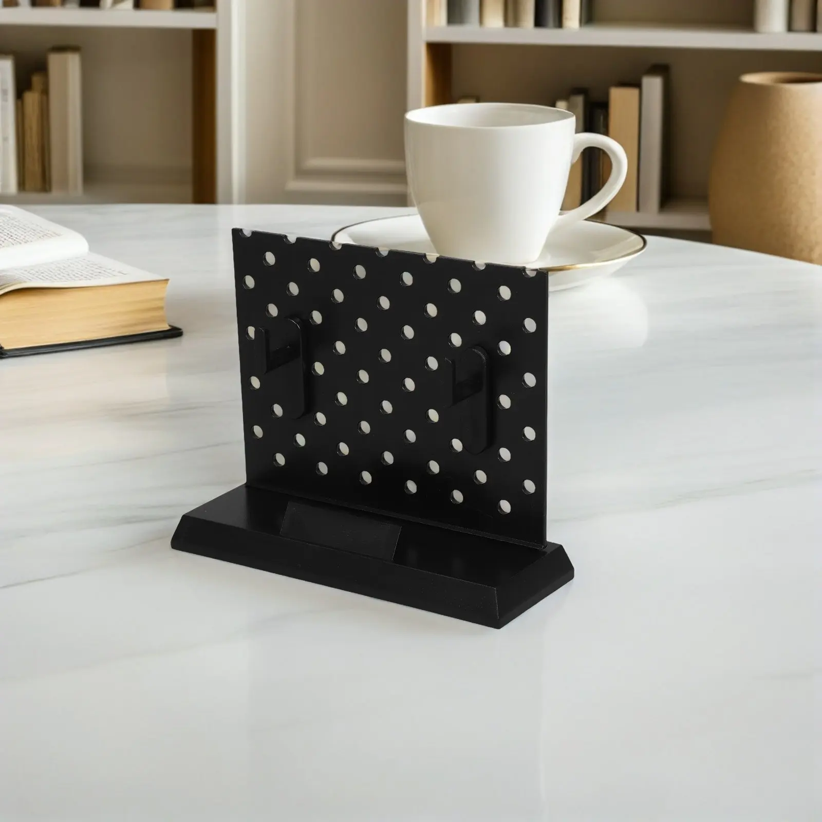 4Pcs Decorative Sword Stand Freestanding Display Rack for Desk Shelf Cabinet Elegant Sturdy Design Easy Assembly Black Sword