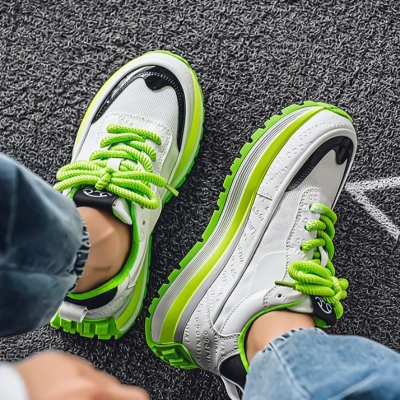 Sneakers for Mens Fad Casual Mesh Men Platform Sneakers Non Slip Comfort Runing Shoes Breathable Low-top Shoes Zapatillas Hombre - Image 5