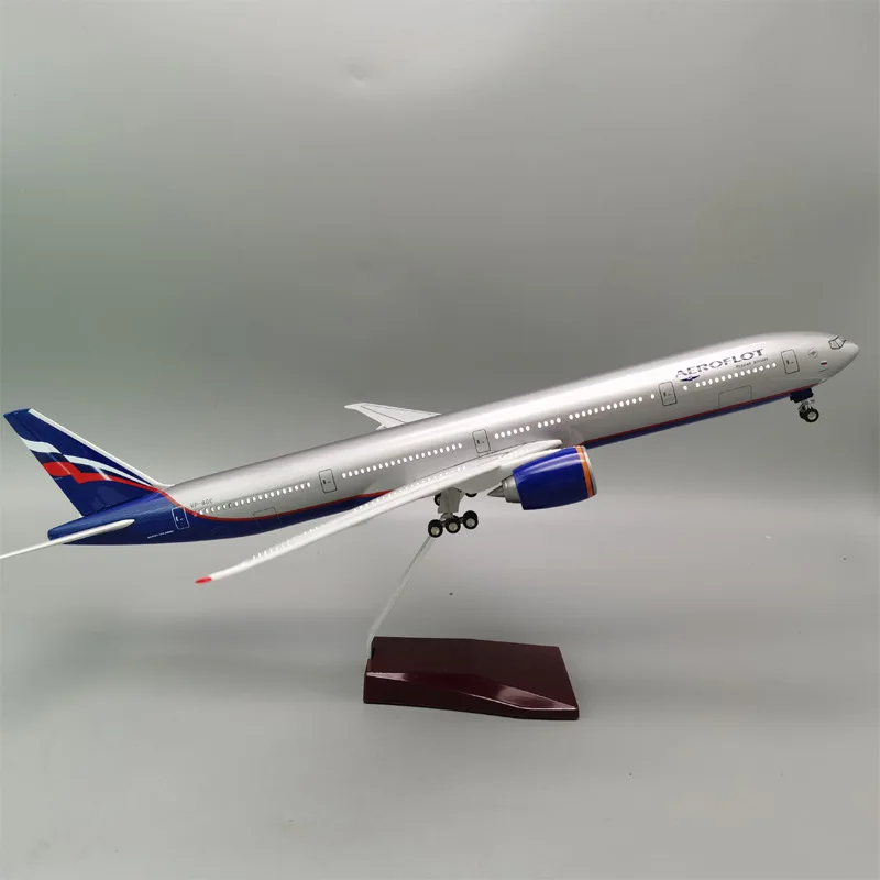 47CM 1:150 Scale Aeroflot Boeing 777 Airlines Diecast Model Airlines Resin Airplane Toys Collection Decoration Display Gifts Fan