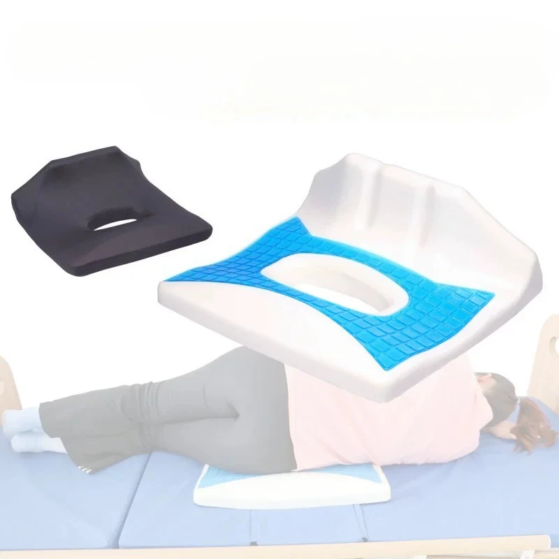 Anti Bedsore Gel Cushion Breathe Freely Fiber Material O- Shaped Opening Triangular Slope Hemorrhoid Pad Pressure Ulcer Mats