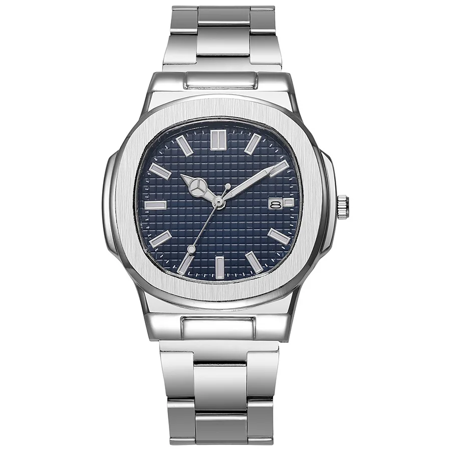 New Fashion Men's Quartz Watch Simple Square Dial Stainless Steel Men's Watch Male relógios masculino reloj hombre