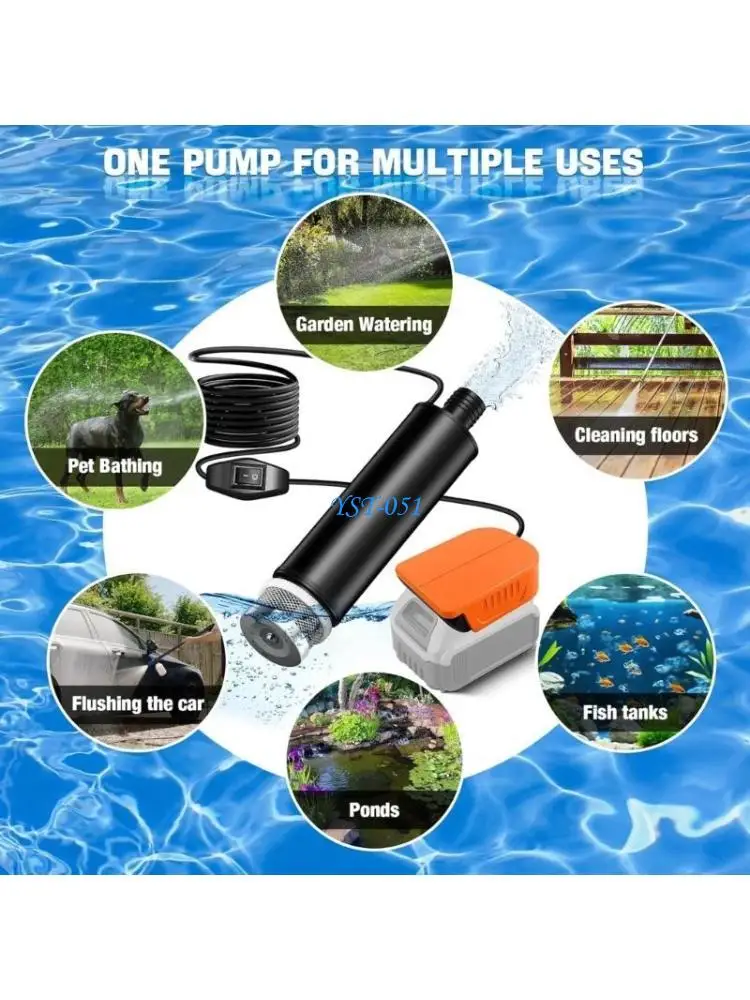 

E15A Transfer Pumps High Efficiency 500GPH Water Pumps for 20V Battery For Pool Basement Drainage