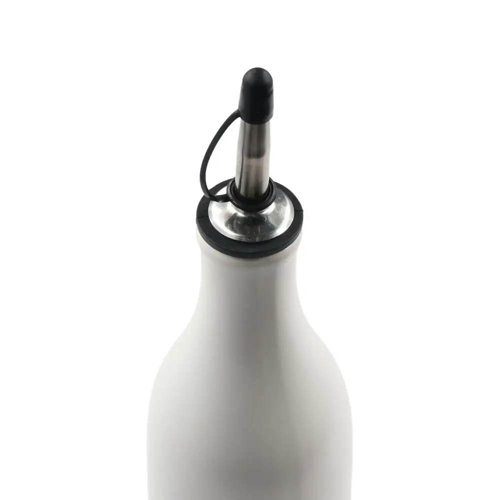 Reduce Oxidation Ceramic Olive Oil Dispenser Bottle Large Capacity Modern Design Opaque Oil Cruet Funnel Leak-proof