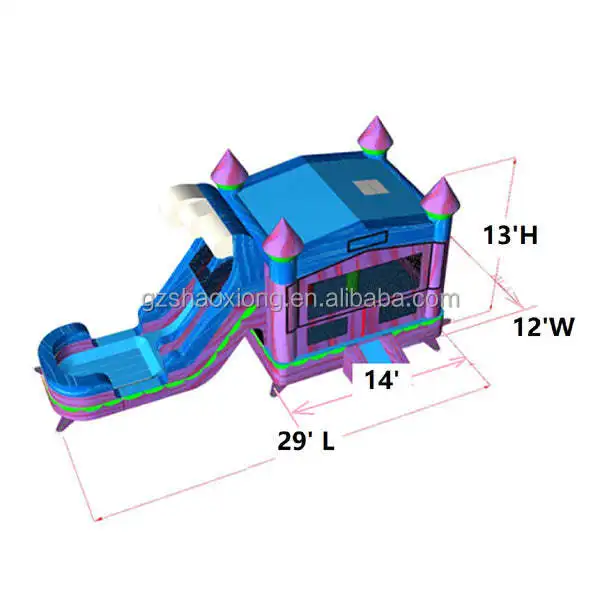 Commercial Bounce House Large PVC Inflatable Bouncy Castle Combo Outdoor Jumping Castle Water Slide Pool with Blower for Kids