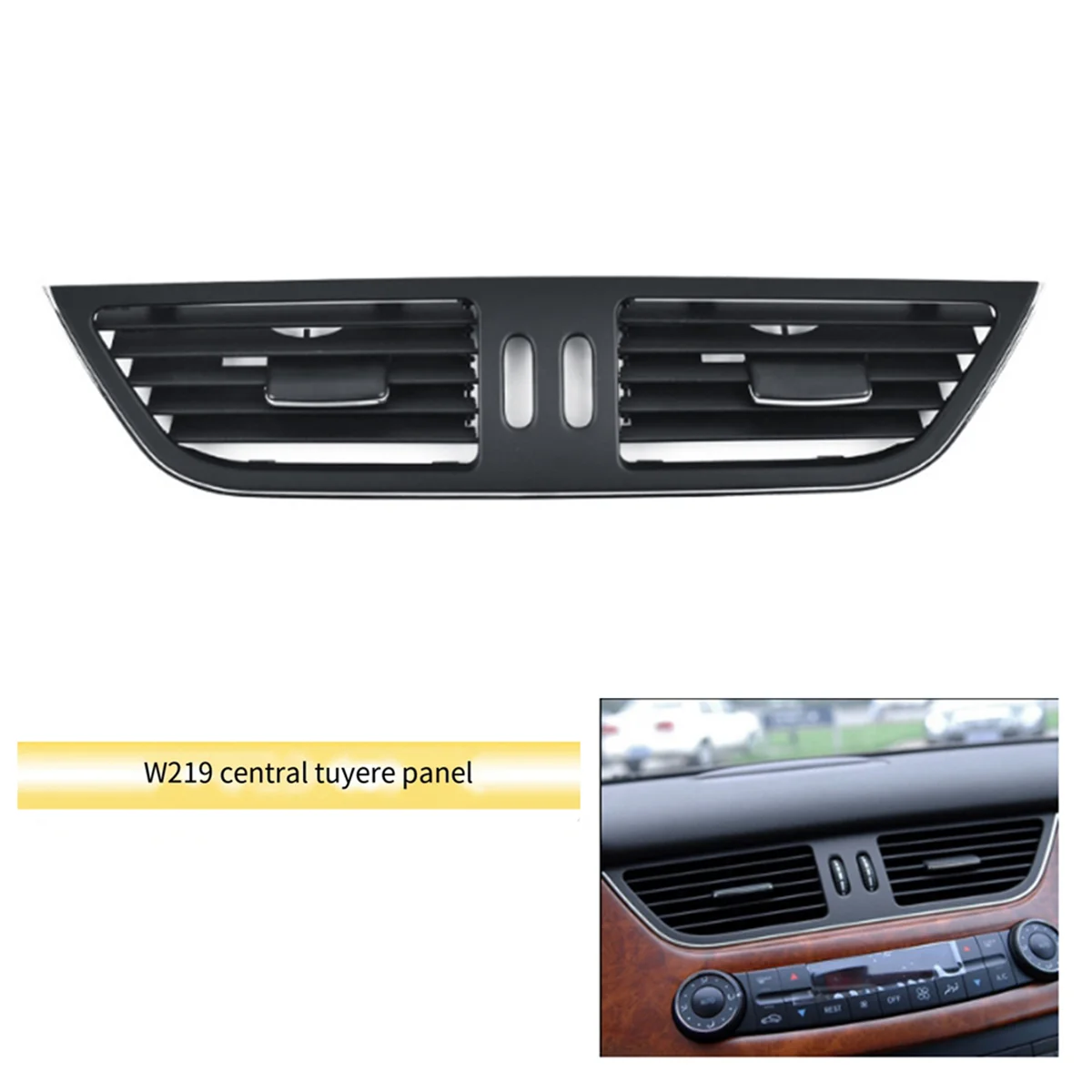 Car Dashboard Central Control Air Conditioning Outlet Panel Trim for Mercedes-Benz CLS W219 2007-2009