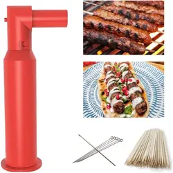 Easy Kebab Maker Manual Kabob Mould Meat Sausage DIY Skewer Tool Kebab Press Maker Grilling and BBQ Gadget