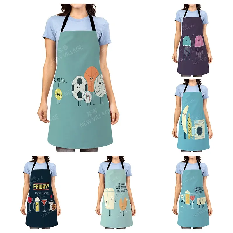 Aesthetic Women kitchen apron kids original Children Waterproof girl princess waiter work apron oil proof cartoon kawaii cute