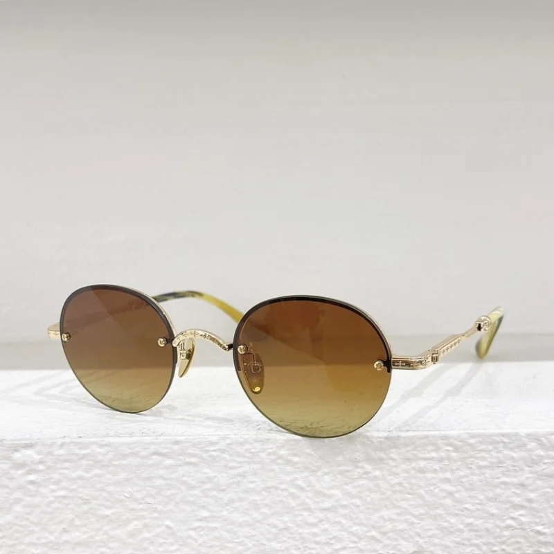 

2025 New Fashionable Frameless Women's Retro Sunglasses Men's Designer Luxury Brand Model Travel Outdoor Party UV400 Sunglasses