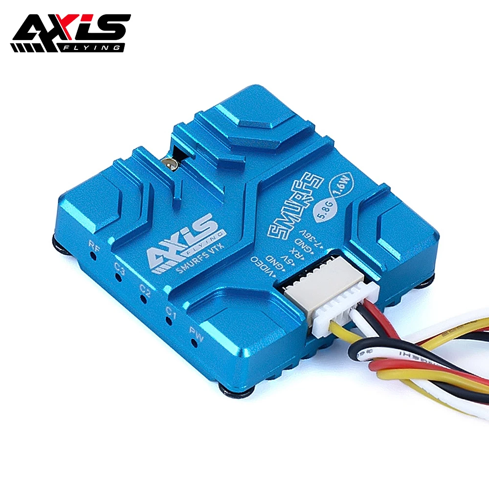 

Axisflying SMURFS VTX 5.8G 1.6W Analog Image Transmission 25/ 100/ 250/ 800/ 1600mW 7V-36V OSD Control 20x20mm for RC FPV Drone
