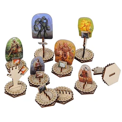 Monster stedee – socle en bois avec 30 emplacements pour jeton, moniteur de santé et statut, pour Gloomhaven et frostaven