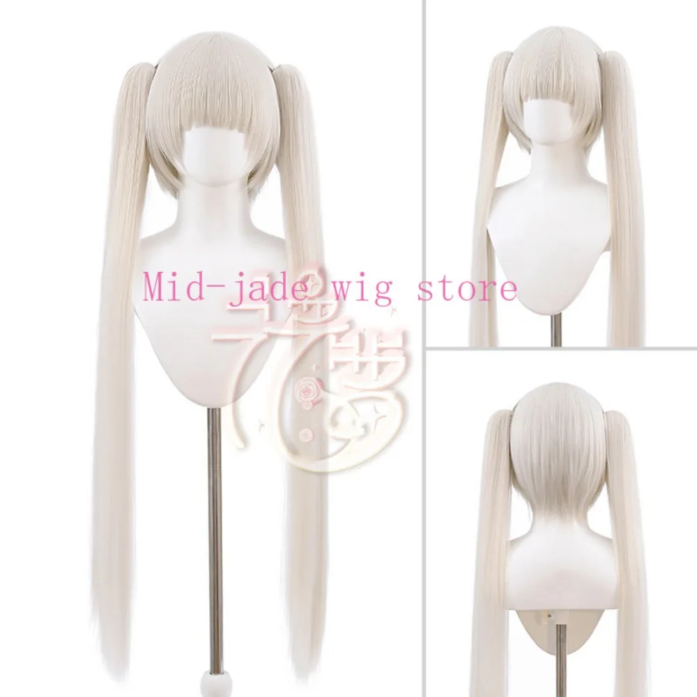 Cosplay Wig Realistic Scalp Detachable Twin Tails for Valentine Anime Party and Character Photography