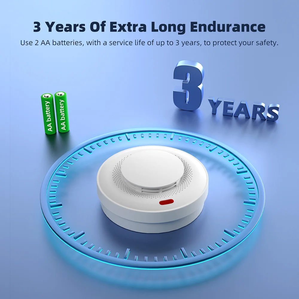Imagem -04 - Tuya Smart Parlor Smoke Detector Alta Sensibilidade Função Wifi Quarto de Criança Casa Cozinha Sensor de Alarme de Som Shop Fire Inspection
