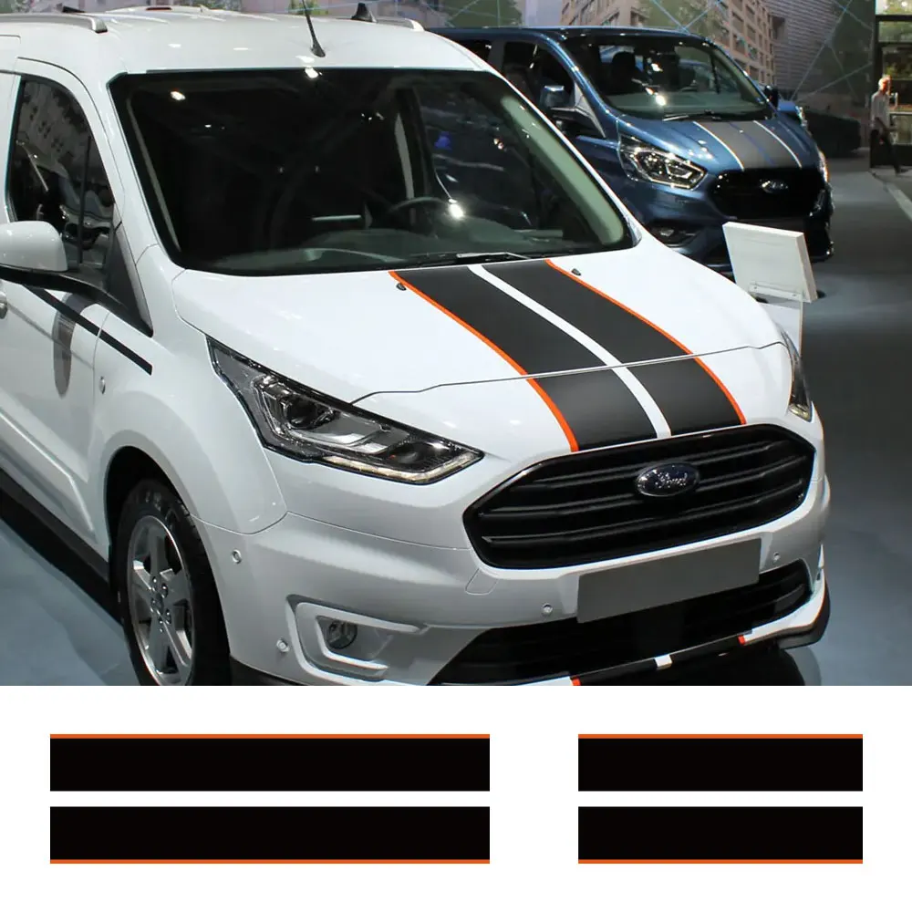 Car Hood Rear Door Stickers Tuning Accessories Camper Van Auto Sport Vinyl Decals For Ford Transit Connect