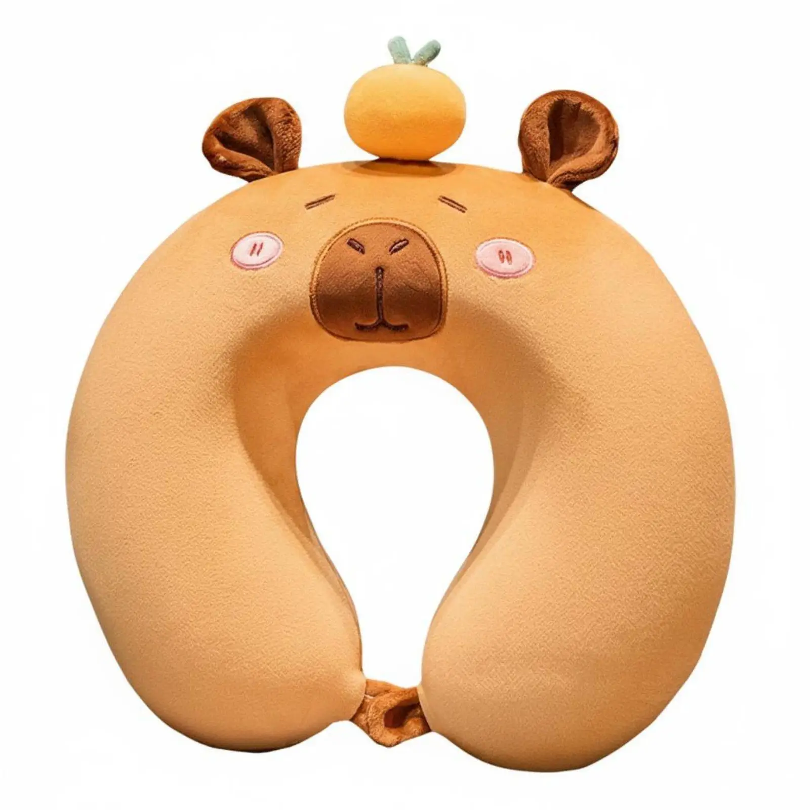 Capybara Neck Pillow Portable and Lightweight Memory Foam Headrest for Students