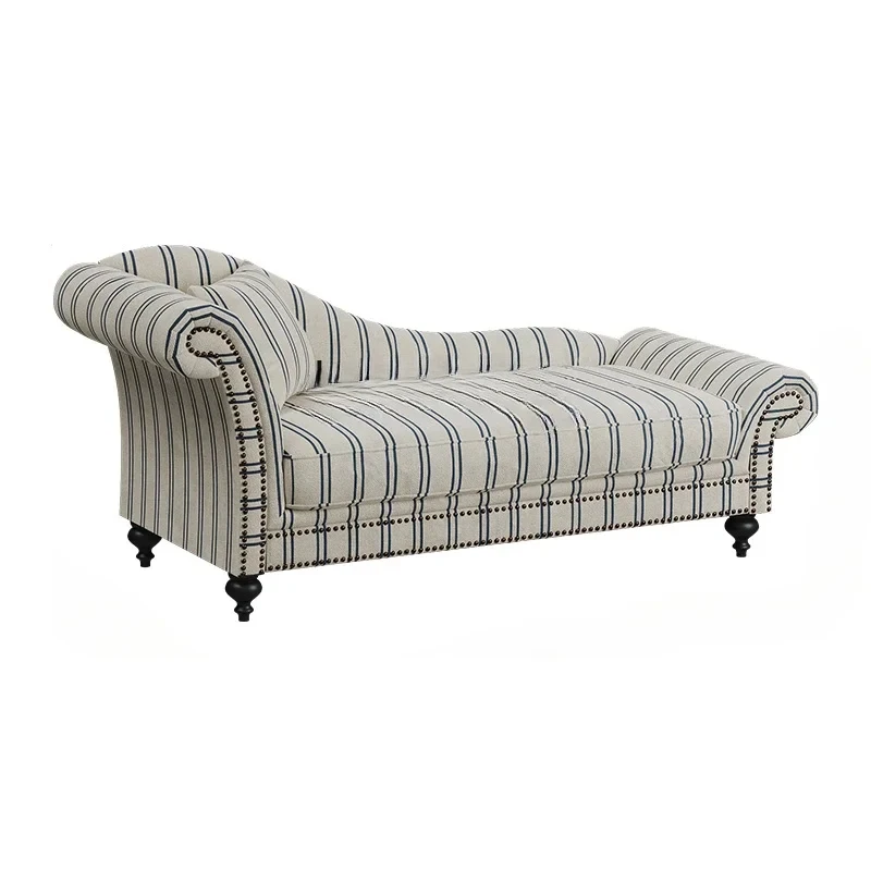

C American retro hotel room chaise longue small balcony living room bedroom bedside lazy sofa recliner