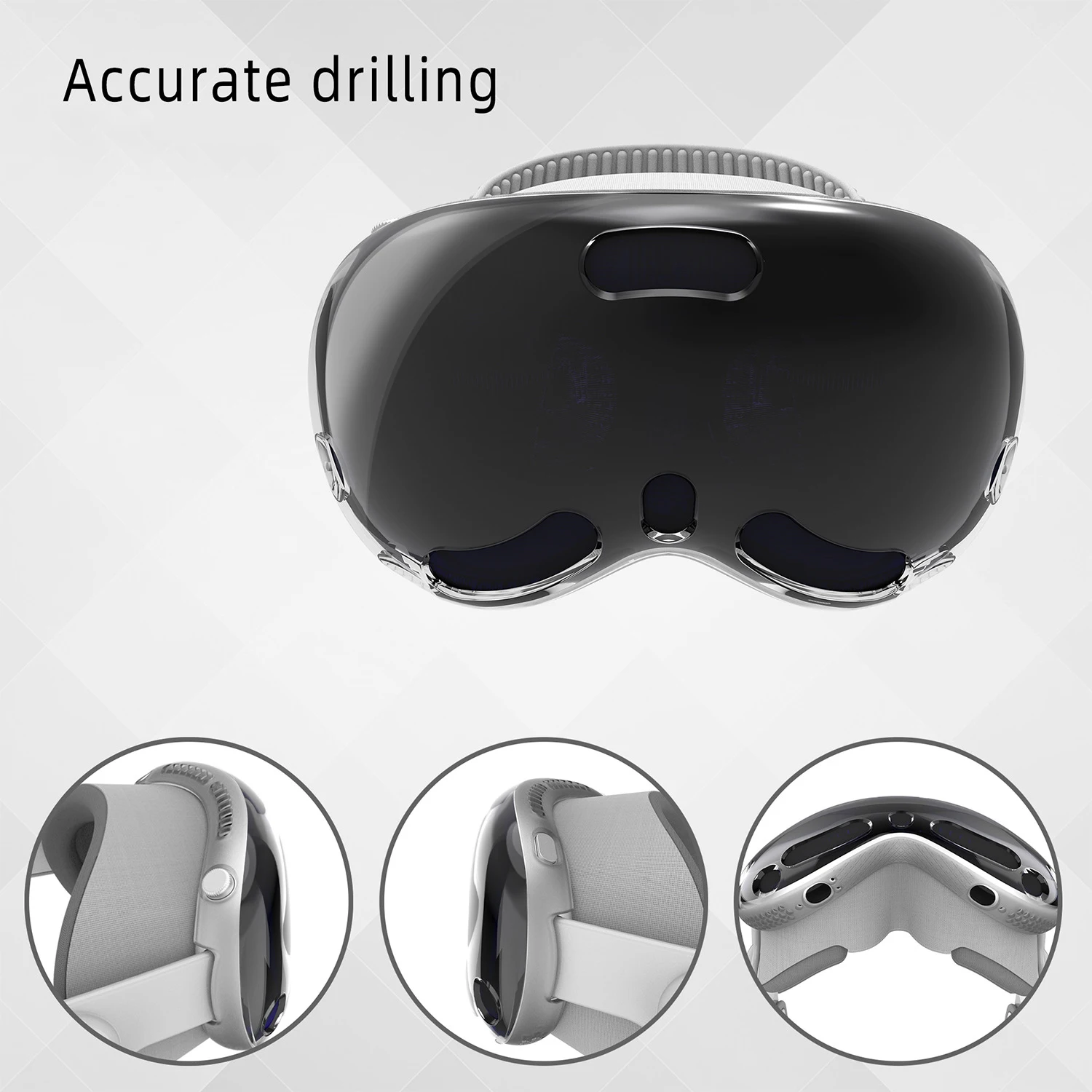 TPU Soft Silicone Case for Apple Vision Pro VR Anti-scratch Protective Case for Vision Pro Host Shockproof Transparent Cover