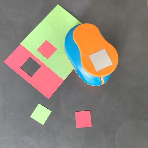 Perforadora de agujeros cuadrados de 11mm y 18mm, cortador de papel para álbum de recortes, escuela, bricolaje, espuma EVA, geometría, herramienta para hacer tarjetas de felicitación, suministros de corte