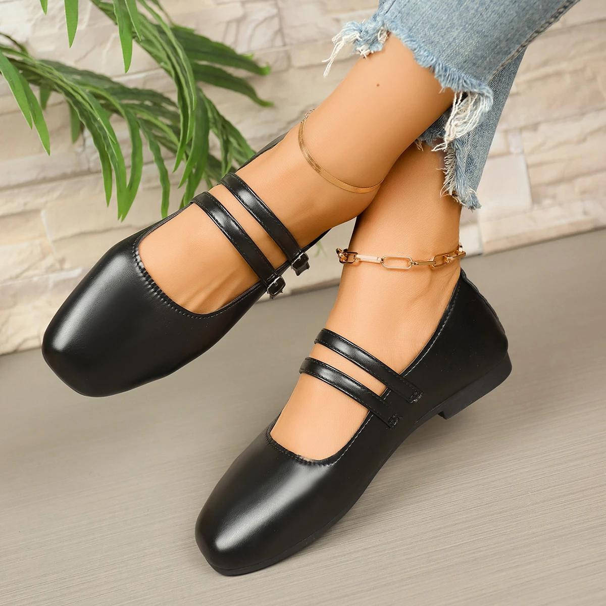 

2026 New Spring/Summer Elegant Retro Mary Jane Casual Flat Shoes New Fashion Soft Comfortable Ballet Shoes Women Chaussure Femme
