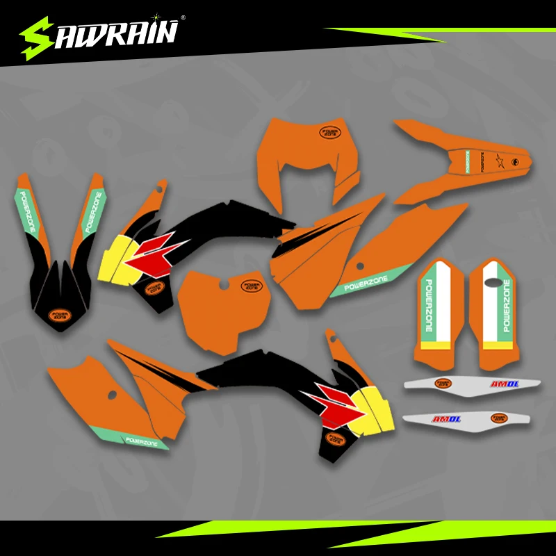 

Sawrain Motorcycle Graphics Backgrounds Decal Stickers Kits for KTM EXC XCW SXF 13-15SXF 14-16EXC 006