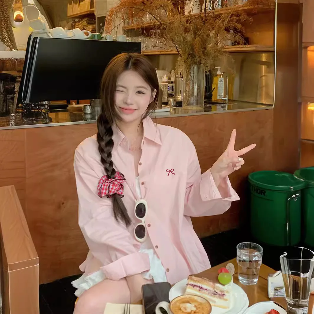 

Рубашки с длинным рукавом, женские хлопковые однотонные блузки на пуговицах, тонкая офисная деловая одежда, элегантный стиль, профессиональный весенний повседневный стиль