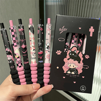 6-Piece Fashionable Cute Neutral Pen Set, Fast-Drying Soft Tip Design, Ideal for Stationery Collection & Daily Writing, Girl Sty