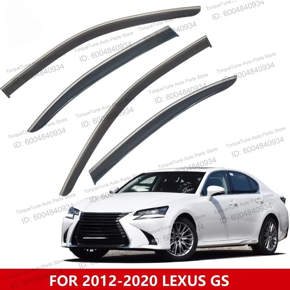 Durable Car Side Window Visor for 2012-2020 LEXUS GS - Stylish Rain Guard, Sun Visor, and Wind Deflector